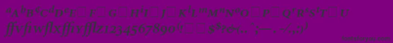 AtlantixProSsiSemiBoldItalic Font – Black Fonts on Purple Background