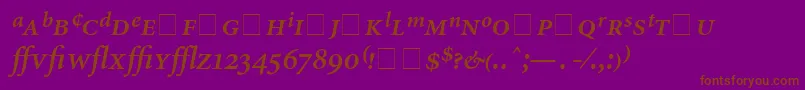 AtlantixProSsiSemiBoldItalic Font – Brown Fonts on Purple Background