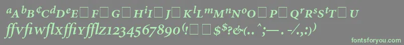 AtlantixProSsiSemiBoldItalic Font – Green Fonts on Gray Background