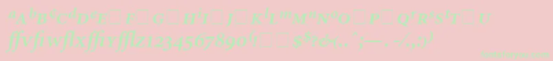 AtlantixProSsiSemiBoldItalic Font – Green Fonts on Pink Background