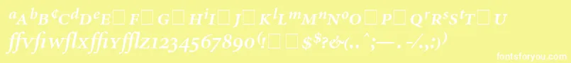 AtlantixProSsiSemiBoldItalic Font – White Fonts on Yellow Background