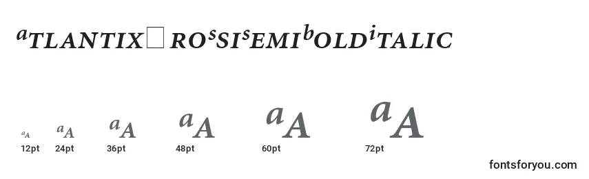 AtlantixProSsiSemiBoldItalic Font Sizes