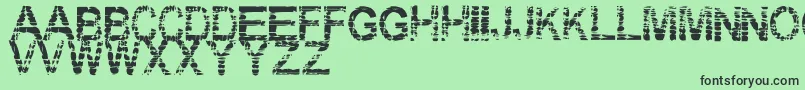 Eraser-Schriftart – Schwarze Schriften auf grünem Hintergrund