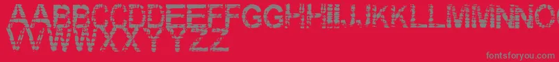 Eraser Font – Gray Fonts on Red Background