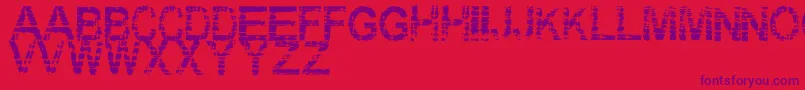 Eraser Font – Purple Fonts on Red Background