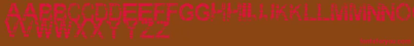 Eraser Font – Red Fonts on Brown Background