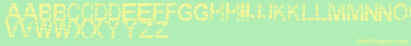 Шрифт Eraser – жёлтые шрифты на зелёном фоне