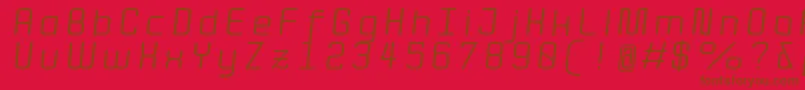 Police QuotaRegularitalicext. – polices brunes sur fond rouge