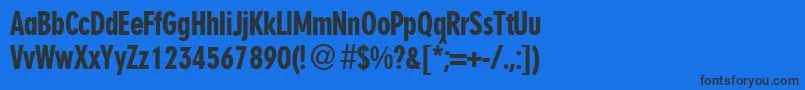 NenacondbNormal Font – Black Fonts on Blue Background