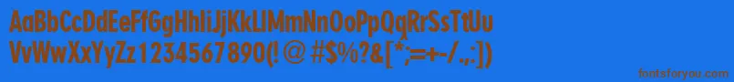NenacondbNormal Font – Brown Fonts on Blue Background