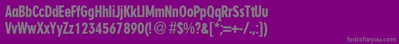 フォントNenacondbNormal – 紫の背景に灰色の文字