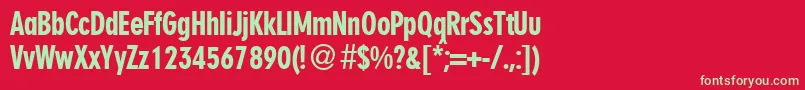 NenacondbNormal Font – Green Fonts on Red Background