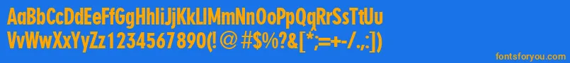 NenacondbNormal Font – Orange Fonts on Blue Background