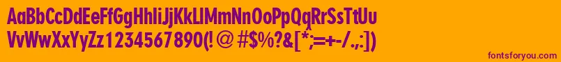 NenacondbNormal Font – Purple Fonts on Orange Background