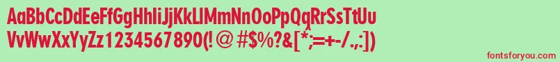 NenacondbNormal Font – Red Fonts on Green Background