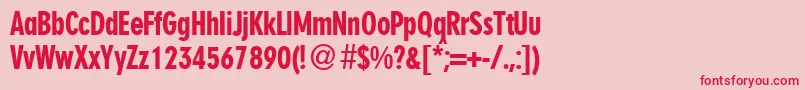 NenacondbNormal Font – Red Fonts on Pink Background