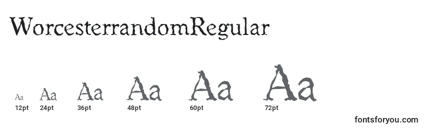 Размеры шрифта WorcesterrandomRegular