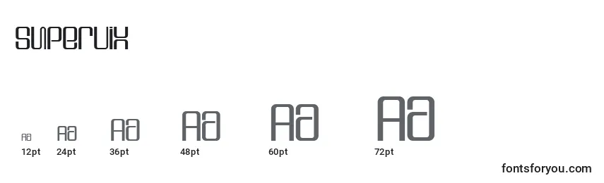Supervix Font Sizes