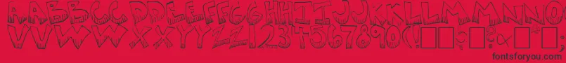 Lisätietoja Krazyk1-fontista Krazyk1-fontti – mustat fontit punaisella taustalla