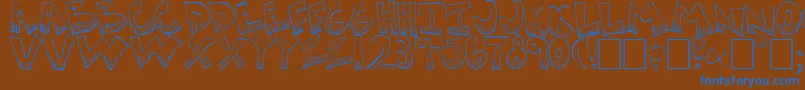 Krazyk1 Font – Blue Fonts on Brown Background