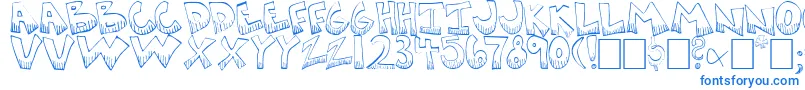 Krazyk1-Schriftart – Blaue Schriften