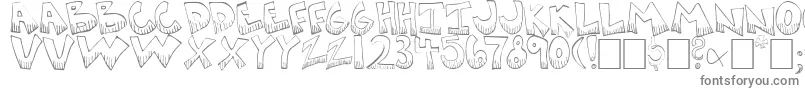 Krazyk1-Schriftart – Graue Schriften auf weißem Hintergrund