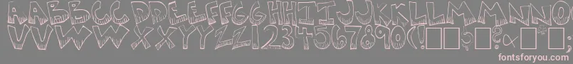 Krazyk1 Font – Pink Fonts on Gray Background
