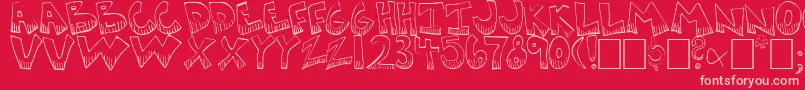 Krazyk1 Font – Pink Fonts on Red Background