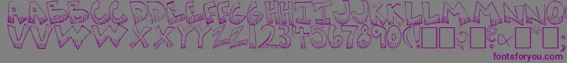 Krazyk1-Schriftart – Violette Schriften auf grauem Hintergrund