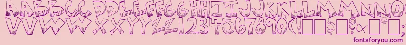 Krazyk1 Font – Purple Fonts on Pink Background