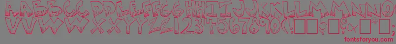 Krazyk1 Font – Red Fonts on Gray Background