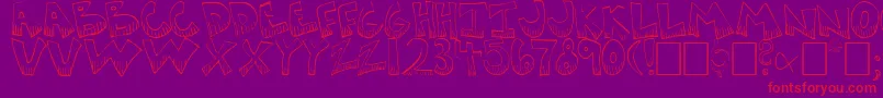fuente Krazyk1 – Fuentes Rojas Sobre Fondo Morado
