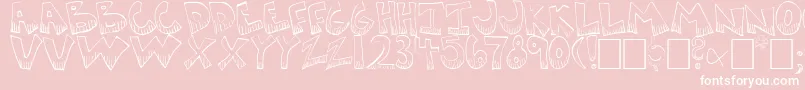 Krazyk1 Font – White Fonts on Pink Background