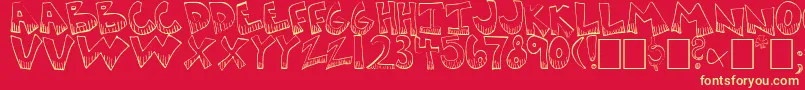 Krazyk1 Font – Yellow Fonts on Red Background