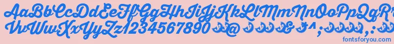 Thirstyscriptextrabolddemo Font – Blue Fonts on Pink Background