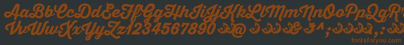 Thirstyscriptextrabolddemo Font – Brown Fonts on Black Background