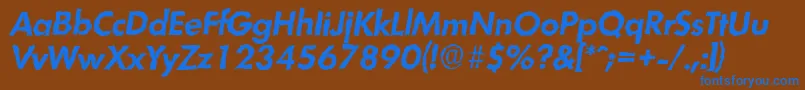 Шрифт LimerickrandomBolditalic – синие шрифты на коричневом фоне