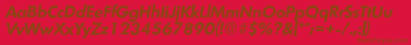 フォントLimerickrandomBolditalic – 赤い背景に茶色の文字