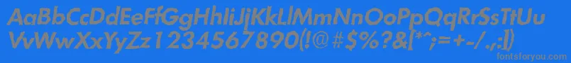 LimerickrandomBolditalic Font – Gray Fonts on Blue Background