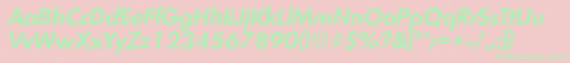 LimerickrandomBolditalic Font – Green Fonts on Pink Background