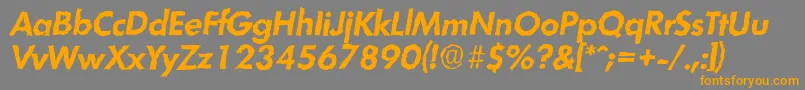 LimerickrandomBolditalic-Schriftart – Orangefarbene Schriften auf grauem Hintergrund
