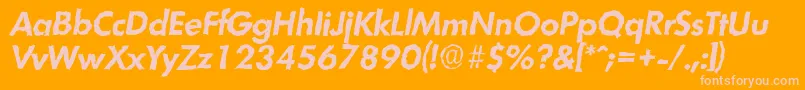 LimerickrandomBolditalic Font – Pink Fonts on Orange Background