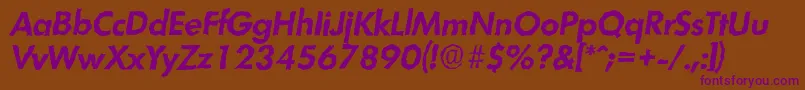 LimerickrandomBolditalic Font – Purple Fonts on Brown Background