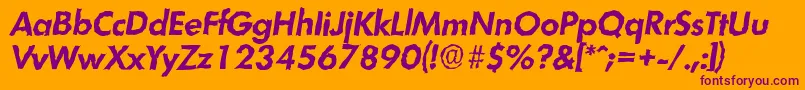 フォントLimerickrandomBolditalic – オレンジの背景に紫のフォント