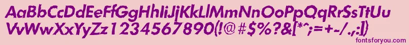 LimerickrandomBolditalic Font – Purple Fonts on Pink Background