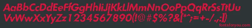 LimerickrandomBolditalic Font – Red Fonts on Black Background