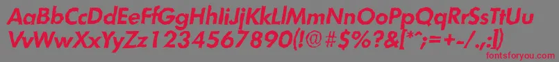 LimerickrandomBolditalic-Schriftart – Rote Schriften auf grauem Hintergrund