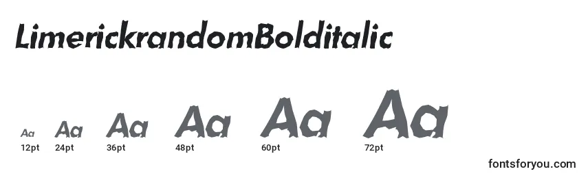 LimerickrandomBolditalic Font Sizes