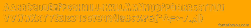 Bronics Font – Gray Fonts on Orange Background