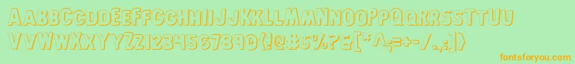 Bronics Font – Orange Fonts on Green Background